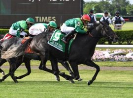 Bleecker Street comes into the Grade 1 Diana Stakes at Saratoga perfect in seven races. Included in that was this victory in the Grade 1 New York at Belmont Park. (Image: Coglianese Photos/Susie Raisher)