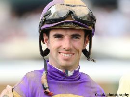 Florent Geroux will bring his tack west to Del Mar for this summer's meet on the California coast. (Image: Coady Photography)